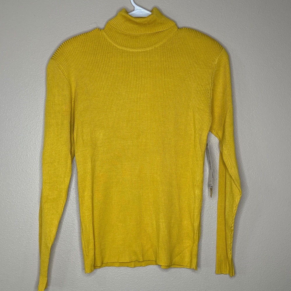 Rena Rowan NWT 100% Silk Top Size L Petite Cowl Neck Long Sleeve Casual Work - Picture 1 of 6